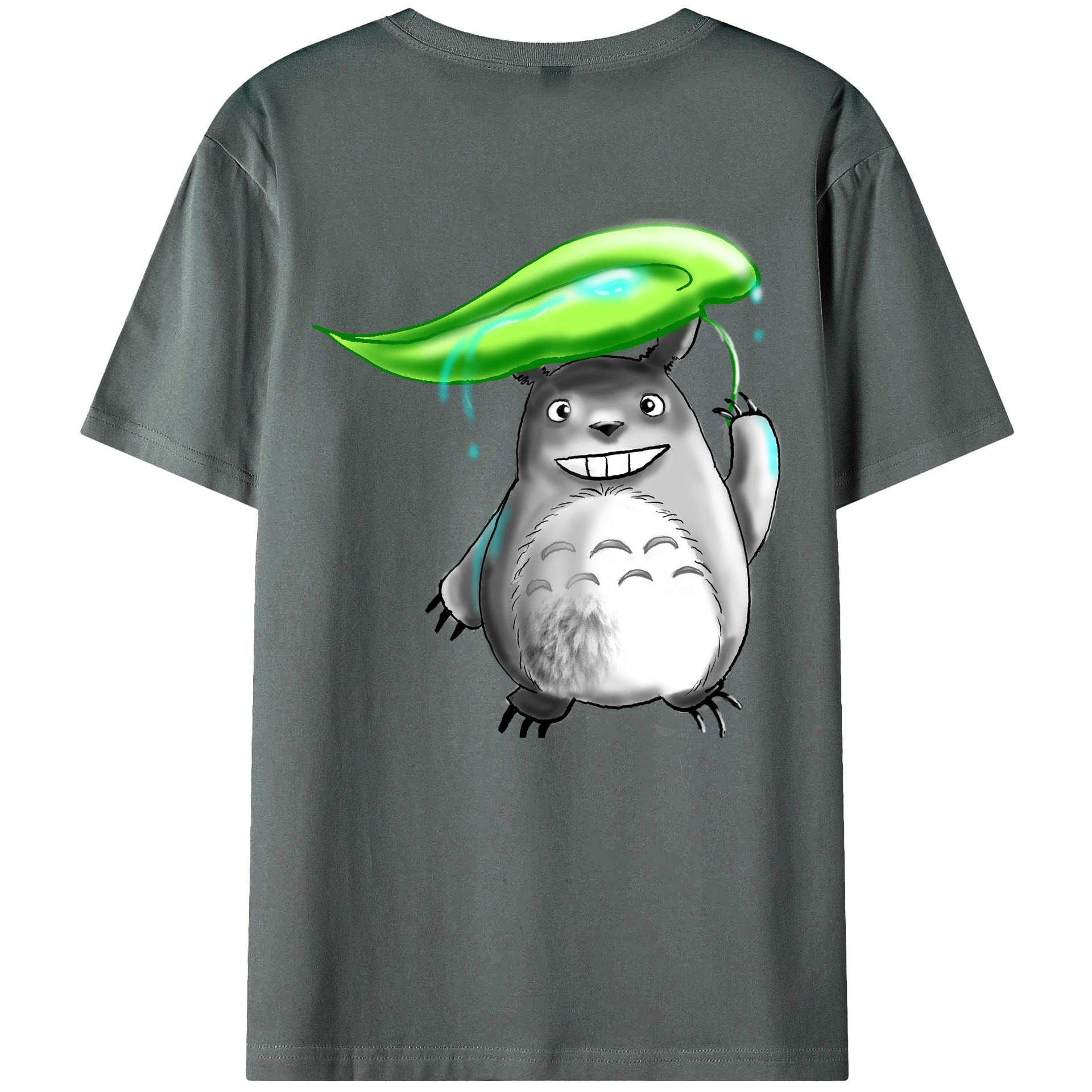 （画像用） となりのトトロ 草壁メイ 草壁サツキ My Neighbor Totoro Satsuki Kusakabe Mei Kusakabe 綿100％ メンズ半袖Tシャツ（バックプリント） 通気性